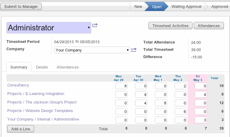 Odoo image and text block